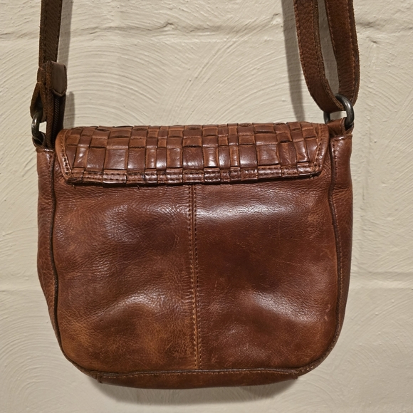 Vilenca Holland Woven Leather Crossbody Saddle Bag Purse Brown Boho Western. - Picture 2 of 13